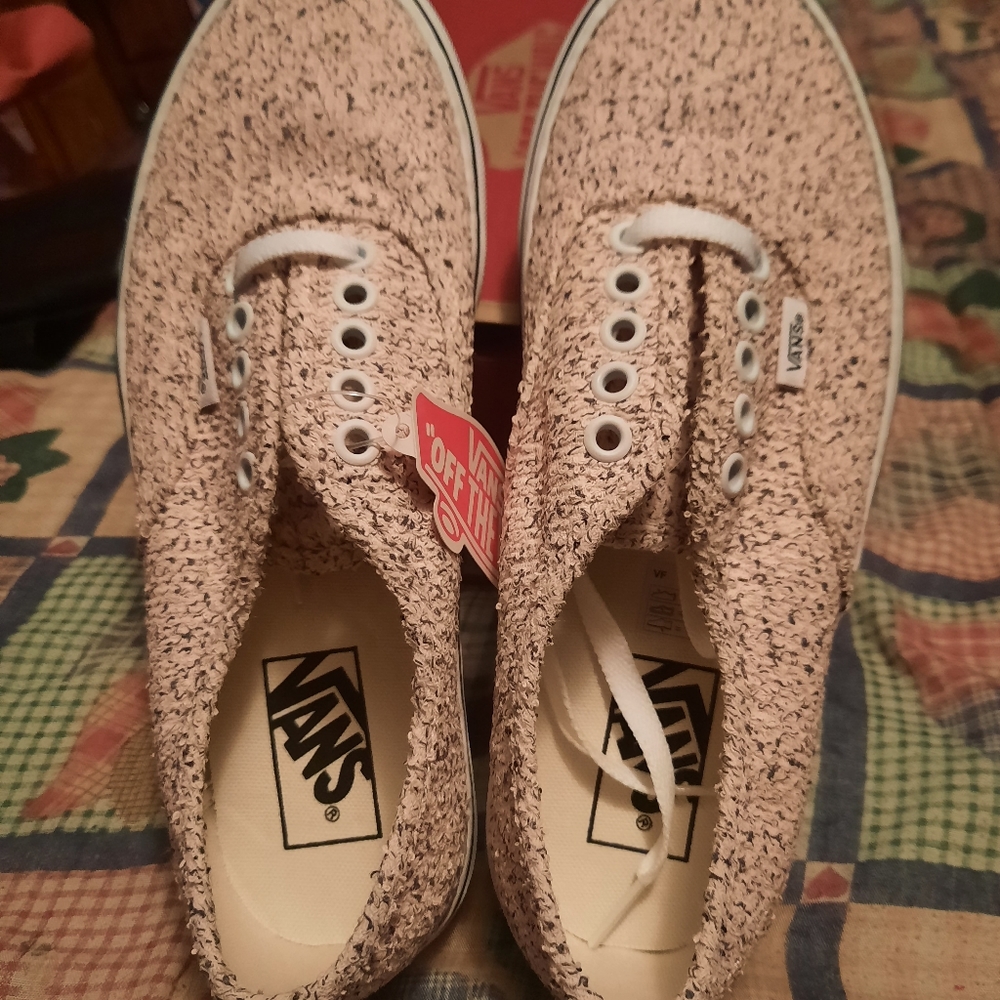 Pink vans with black speckles  new with box